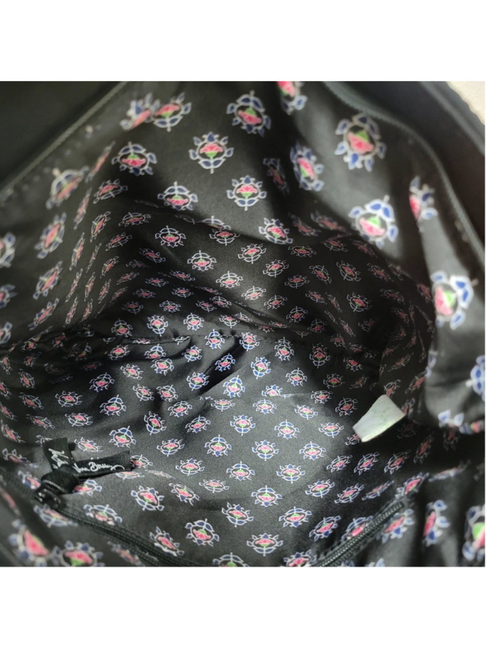 Vera Bradley Black Slim Quilted Adjustable Strap Shoulder Crossbody Purse Bag - Picture 6 of 6